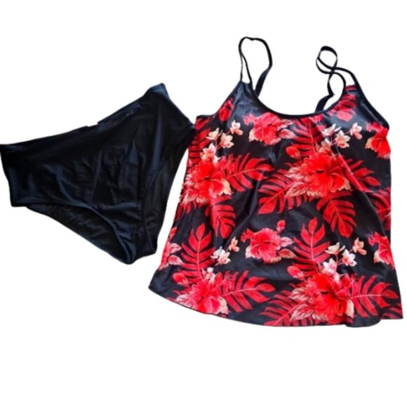 Omichic Women’s Floral Tankini Set – Size XL, NWOT - Picture 2 of 2